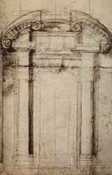 Architektonische Studie für ein Portal